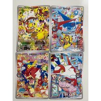 Diy 4pcs Pokemon PTCG Tohoku's Pikachu Hiroshima's Pikachu Self Control Collect Signature Trading Flash Card Anime Cartoon Gift