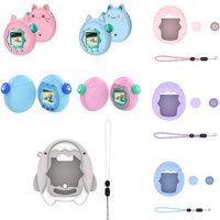 Cute Silicone Protective Case for Tamagotchi Paradise with Finger Lanyard Anti-Scratch Soft Cover Soft Shell Gaming Accessory