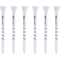 High quality 50PCS Professional Golf Tees 83mm White Golf Wood Tee Scale Golf Tees