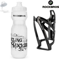 ROCKBROS Bike Water Bottle 750ml Bicycle Bottle With Holder Cage Outdoor Sport Portable Cycling Kettle Water Bottle Drinkware