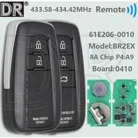 DR 8A Chip P4:A9 433.58-434.42MHz 61E206-0010 BR2EX Proximity Car Remote Control Key For Toyota CHR CH-R 2018+ image 4