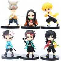 Anime Demon Slayer Figure Kimetsu No Yaiba Toy Figure Q Posket Kamado Tanjirou Kamado Nezuko PVC Model Toys