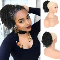 Short Curly Dreadlock Locs Drawstring Ponytail Hair Extension Clip in for Black Women Ombre Blonde Pony tail Hair Extensions