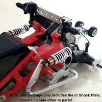 RC Carbon&Aluminum Alloy Rear Shock Plate Suitable for Tamiya Frog/BlackFoot/Monster Beetle/Subaru Brat 2wd