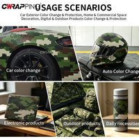 Camouflage Vinyl Wrap Car Tint Motorcycle Adhesive Vinyl Paper for Car Vehicle Decoration Auto Outdoor Accessories Body Covering