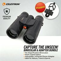 Celestron UpClose G2 10x42 Binoculars Professional Powerful Telescope with Universal Phone Adapter HD Optics for Hunting Bird Wa