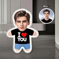 Newly Designed Personalized Photo Pillow with Face and Body Design, Perfect Gift for Couples, Boyfriends, Girlfriends