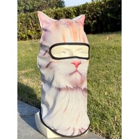 AliExpress NONE 3D Animal Cat Design Summer Full Face Neck Protector Sun Shield Breathable Quick Dry Polyester Helmet Liner for Outdoor Cycling