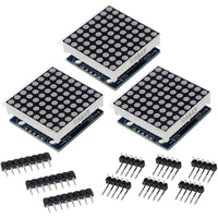 MAX7219 8x8 LED Dot Matrix Display Module 5V, MCU Control DIY Kit, Compatible with Arduino, Raspberry Pi & Microcontroller