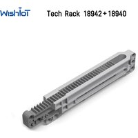 MOC Technical Parts 1x14x2 Rack Chute Assembly Push Rod Rack Assemble Putter Small Particles Puzzle Building Blocks 18942 18940