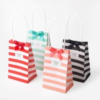 10/30/50pcs Stripes/Points Wedding Favors and Gifts for Guests Baby Shower Birthday Party Decorations Kids Paper Gift Bags