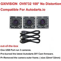 GXIVISION OV9732 Camera Module 100 Degrees 2M Cable,Autodarts.io Webcam 3PCS 1MP 30FPS 1280x720,USB Driver Free