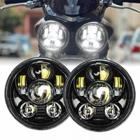 For Iron 883 Dyna 2PCS 5.75 Inch LED Headlight Projector for Triumph Rocket III 3 & Speed Triple & Street Triple 5 3/4' Headlamp
