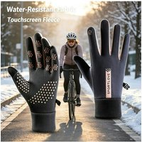 AliExpress NONE Cycling Gloves for Autumn and Winter Velvet Insulated Windproof Touch Screen Not Bloated Electric Bicycle Зимние Перчатки