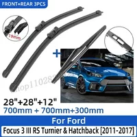 For Ford Focus 3 III RS Turnier & Hatchback 2011-2017 28"+28"+12" Front Rear Wiper Blades Windshield Windscreen Window