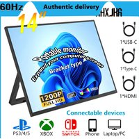 Ultra Slim 14 Inch Touchscreen Portable Monitor 1200P 60Hz Split Display with Stand, for Laptop, Game Consoles & Mobile Devices