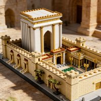 3233PCS Kids Building Block Jerusalem Temple World Architecture Model Bricks Collector's Display Assembly Toy For Boys And Girls