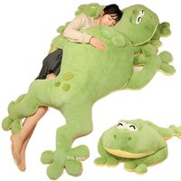 60-130cm Giant Big Frog Plush Toy Stuffed Plushies Grogs Throw Pillow Cushion Home Decor Kids Birthday Gift for Boy Big Eyes