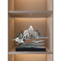 Modern Creative Transparent Resin Statue Living Room Desktop Wine Rack Decoration Craft Model Sculpture Home Decor Accessories