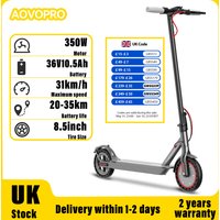 AOVOPRO Foldable Portable Electric Scooter 350W Motor Range 20-35km 8.5inch Tires Top Speed 31km Adult Electric Scooter