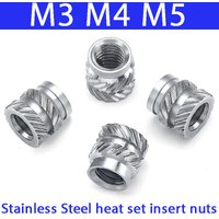 M3 M4 M5 M6 M8 Stainless Steel Heat Set Insert Nuts Hot Melt Embedded Threaded Insertion Nut For Plastic 3d Printing