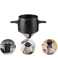 Coffee Filter Cup Foldable Portable Design Dual Mesh Reusable Dripper for Home Travel Camping Convenience