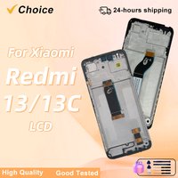 NEW IPS Display For Xiaomi Redmi 13 4G Phone Display Touch Screen Assembly For Redmi 13C LCD Display with Frame Replacement Part