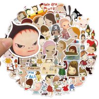 50PCS Yoshitomo Nara Stickers Cute Handbooks Material Phone Cases Laptop Suitcases Water Cups Waterproof Stickers