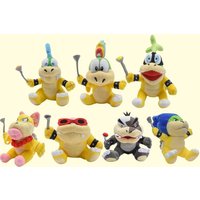 Large Mario Koopa Family Plush Set - 7 Styles Soft Bowser Jr Stuffed Toys Video Game Characters for Kids Birthday Gift