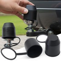 Universal Black Trailer Hitch Ball Tow Bar Cover Protection Cap for Caravan Truck Car Trailer Towball Protective Cover
