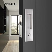 Kitchen Bathroom Sliding Door Lock Shift Door Lock Invisible Wooden Door Lock Dark Door Black Shift Door Handle Trip Door Lock