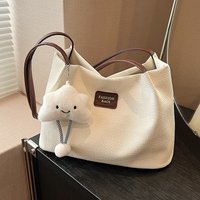 Large Capacity Bag Women's New Autumn Versatile Simple Shoulder Bag Fashionable Commuting Tote Bucket Bag