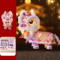 Ancient Style Lion Dance Lantern Cartoon Handmade Handheld Lantern Material Packages Waterproof LED Lantern Chinese New Year