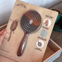 1Pc Boar Bristle Round Detangling Hair Brush for Volume Scalp Care Massage Women Wet Curly Comb Salon Hairdressing Styling Tools