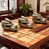 1pc Exquisite Pyrite Dragon Carving, Birthday Gift, Women'S Gift, Halloween Gift, Home Decoration, Party Decoration