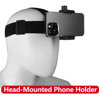 AliExpress EXSKOF Head Mounted Phone Holder POV Headband Strap for iPhone Samsung GoPro Insta360 DJI Action Camera Hands-Free Vlog Cycling Shoot