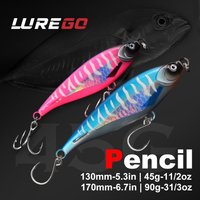 1PC Heavy-Duty Sinking Pencil Lure 13cm/17cm – Offshore Hard Bait for Tuna, Deep Sea Boat Fishing Lure