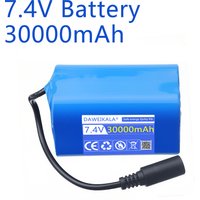 7.4V 30000mAh Battery with USB Charger For T188 T888 2011-5 V007 C18 H18 Remote Control RC Fishing Bait Boat Spare Battery Parts