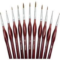 11Pcs Fine Detail Paint Brush Miniature Painting Brushes for Mini Paints Brush Set for Acrylic, Watercolor, Oil, Face, Nail