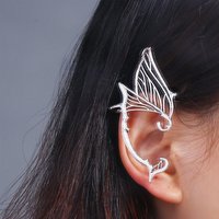 Sweet Antique Gold Color Elf Ear Clip Korean Style Alloy Single Side Earrings Jewelry Accessories Ear Hook Ear Cuff Carnival