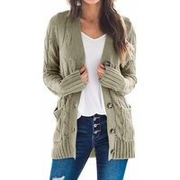 2023 Autumn Winter Sweater Coat New Women Solid Cardigan Single-Breasted Sweater Women Long Sleeve V-neck Pocket Knitted Sweater