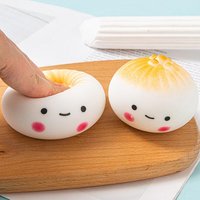 Bun Squeeze Toy Release Ball For Stress Balls Simulation Food Squishies Pan-fried Bun Squeeze Toy Gifts