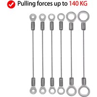 4PCS Stainless Steel Cable Eyelet End With 1/2mm Wire Rope Wire Rope Processing Customized Fall Protection Safety Rope