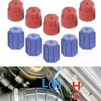 10Pcs Air Conditioning Service Port Caps HVAC Cover for R134a Automotive Systems High/Low Side Maintenance Protections 517C