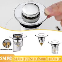 Stainless steel universal bathroom kitchen sink filter water plug filter anti-blocking kitchen sink accessories kitchen tools