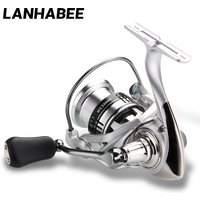 LANHABEE Ultra Shallow Spool Spinning Reel 3000 Drag Power 10Kg Waterproof Rubber Ring All-Metal Durable Fishing Reel For Lure
