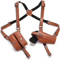 Universal Vertical Shoulder Strap Holster Tactical Underarm Universal G17 Holster Type 92 1911 Leather Gun Bag