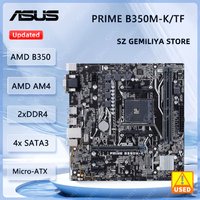 ASUS PRIME B350M-K/TF AM4 Motherboard AM4 AMD B350 DDR4 32GB Micro-ATX support Ryzen 3 2200GE 2200GE 4355G 2600 5600G cpu