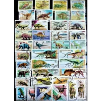 50Pcs/Lot Prehistoric Dinosaurs Stamps All Different From Many Countries NO Repeat Marked Postage Stamps for Collecting