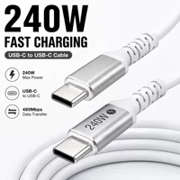 240W USB C to USB C Cable Fast Charging PD 3.1 for iPhone 15 16 MacBook iPad Samsung